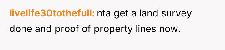 livelife30tothefull nta get a land survey done and proof of...