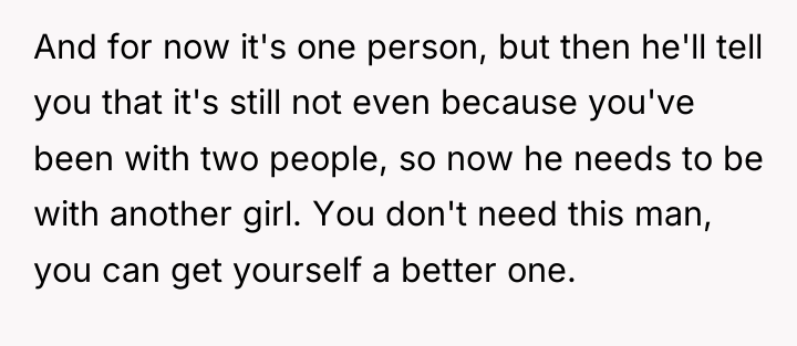 And for now it's one person, but then he'll tell...