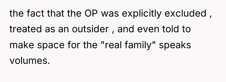 the fact that the OP was explicitly excluded , treated...