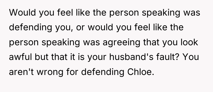 Would you feel like the person speaking was defending you,...
