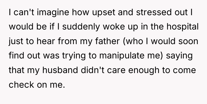 I can't imagine how upset and stressed out I would...