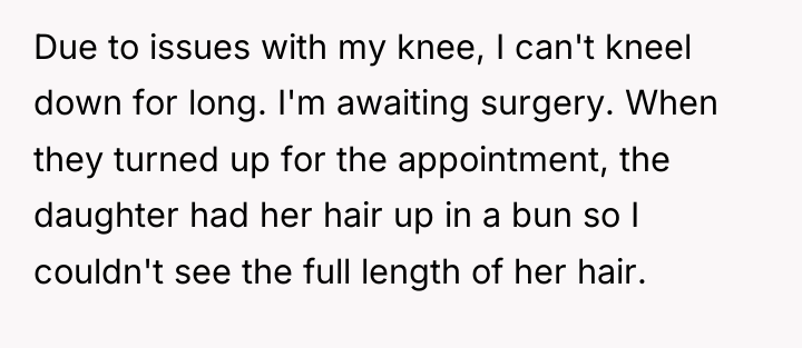 Due to issues with my knee, I can't kneel down...