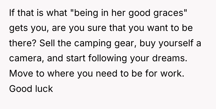 If that is what "being in her good graces" gets...