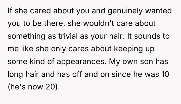 If she cared about you and genuinely wanted you to...