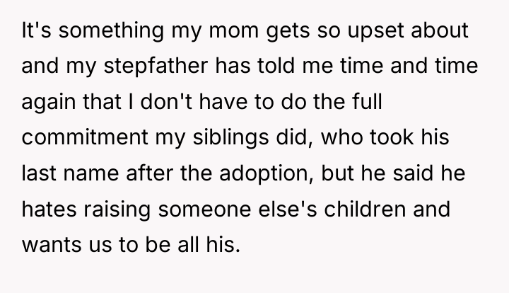 It's something my mom gets so upset about and my...