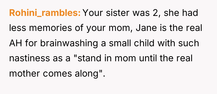 Rohini_rambles Your sister was 2, she had less memories of...