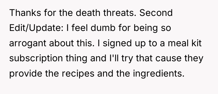 Thanks for the death threats. Second Edit/Update: I feel dumb...