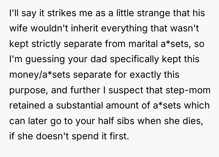 I'll say it strikes me as a little strange that...