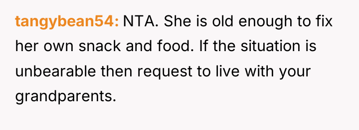 tangybean54 NTA. She is old enough to fix her own...