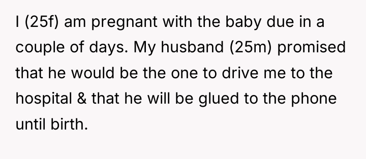 I (25f) am pregnant with the baby due in a...