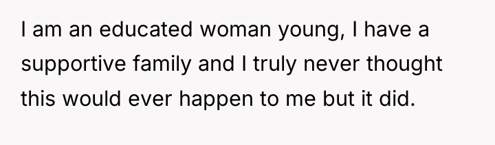 I am an educated woman young, I have a supportive...