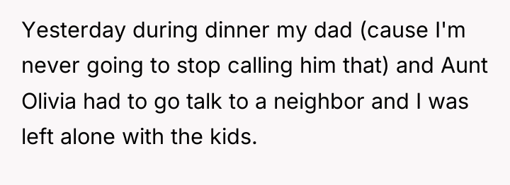 Yesterday during dinner my dad (cause I'm never going to...