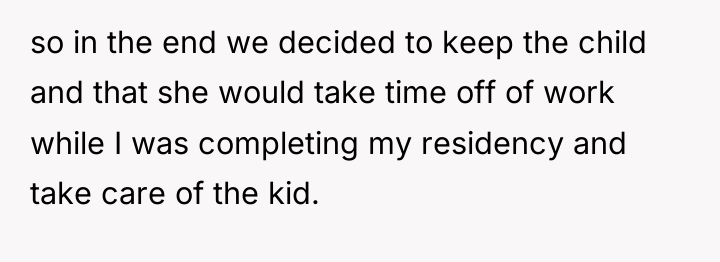 so in the end we decided to keep the child...