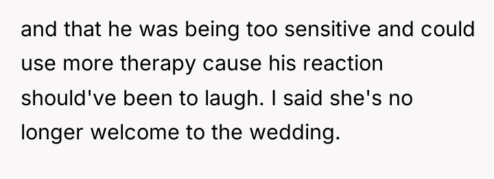 and that he was being too sensitive and could use...
