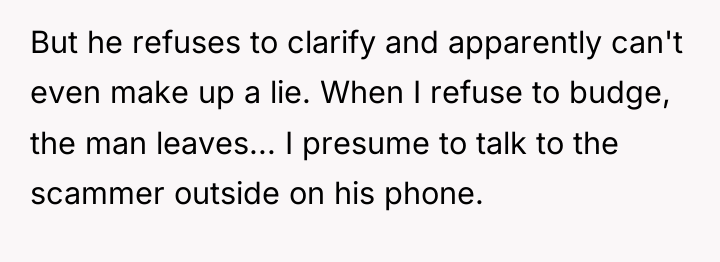 But he refuses to clarify and apparently can't even make...