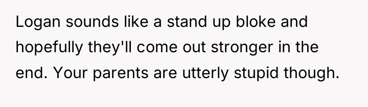Logan sounds like a stand up bloke and hopefully they'll...