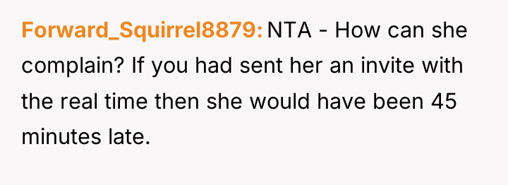 Forward_Squirrel8879 NTA - How can she complain? If you had...