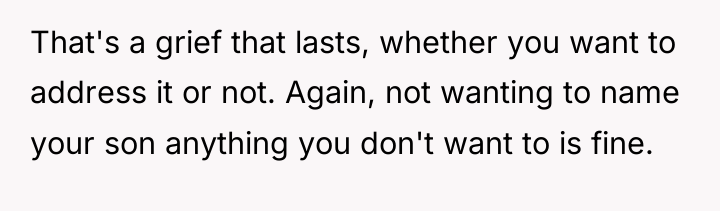 That's a grief that lasts, whether you want to address...
