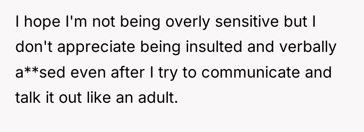 I hope I'm not being overly sensitive but I don't...