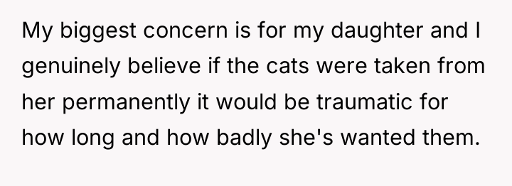 My biggest concern is for my daughter and I genuinely...