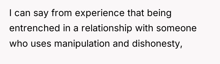 I can say from experience that being entrenched in a...