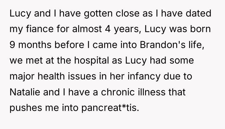 Lucy and I have gotten close as I have dated...
