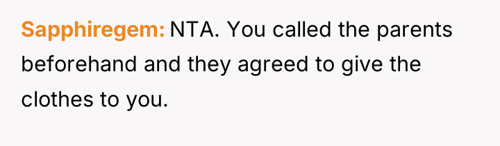 Sapphiregem NTA. You called the parents beforehand and they agreed...