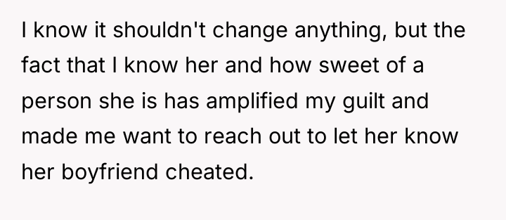 I know it shouldn't change anything, but the fact that...