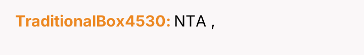 TraditionalBox4530 NTA ,