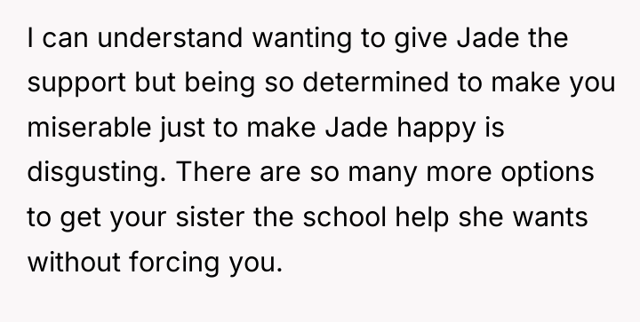 I can understand wanting to give Jade the support but...