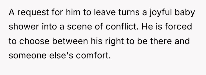 A request for him to leave turns a joyful baby...