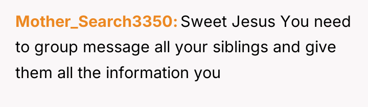 Mother_Search3350 Sweet Jesus You need to group message all your...