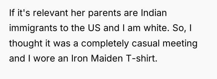 If it's relevant her parents are Indian immigrants to the...