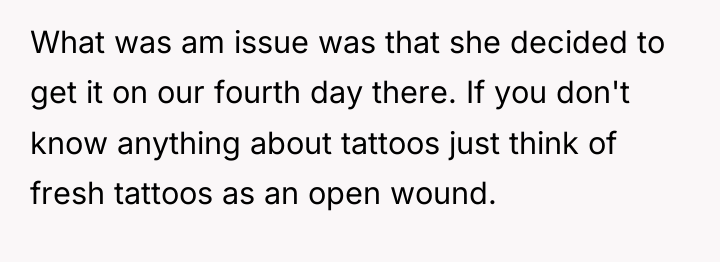What was am issue was that she decided to get...