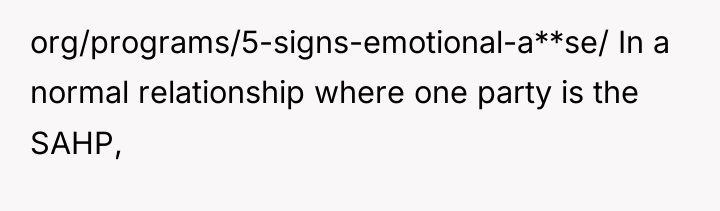 org/programs/5-signs-emotional-a**se/ In a normal relationship where one party is the...