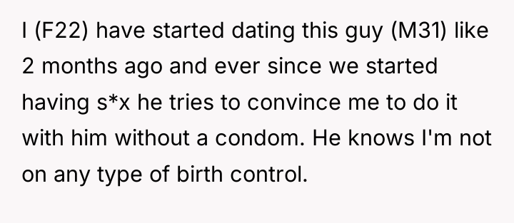 I (F22) have started dating this guy (M31) like 2...