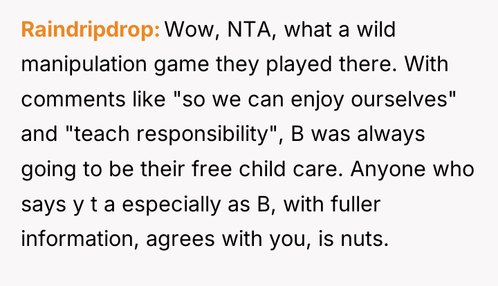 Raindripdrop Wow, NTA, what a wild manipulation game they played...