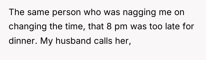 The same person who was nagging me on changing the...