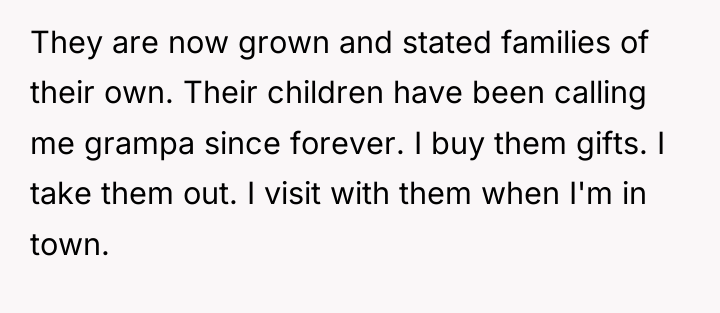 They are now grown and stated families of their own....