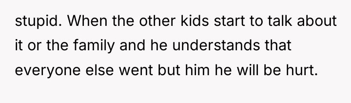 stupid. When the other kids start to talk about it...