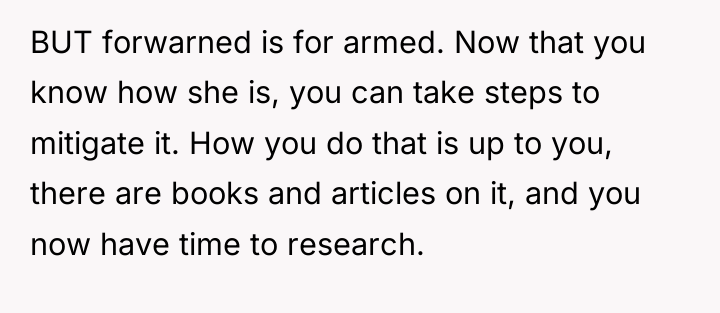 BUT forwarned is for armed. Now that you know how...