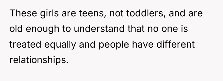 These girls are teens, not toddlers, and are old enough...