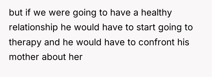 but if we were going to have a healthy relationship...
