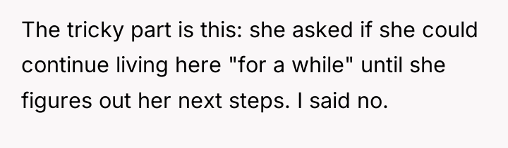 The tricky part is this: she asked if she could...