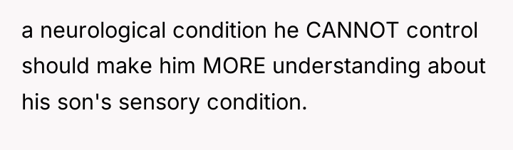a neurological condition he CANNOT control should make him MORE...
