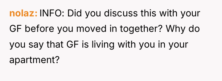 nolaz INFO: Did you discuss this with your GF before...