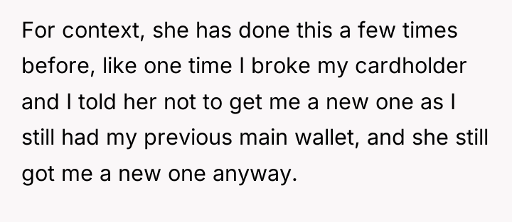For context, she has done this a few times before,...