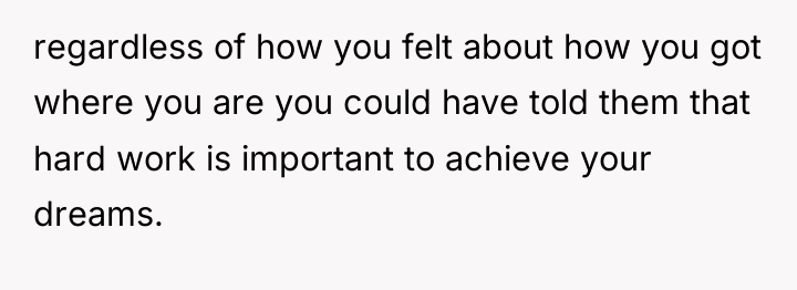 regardless of how you felt about how you got where...