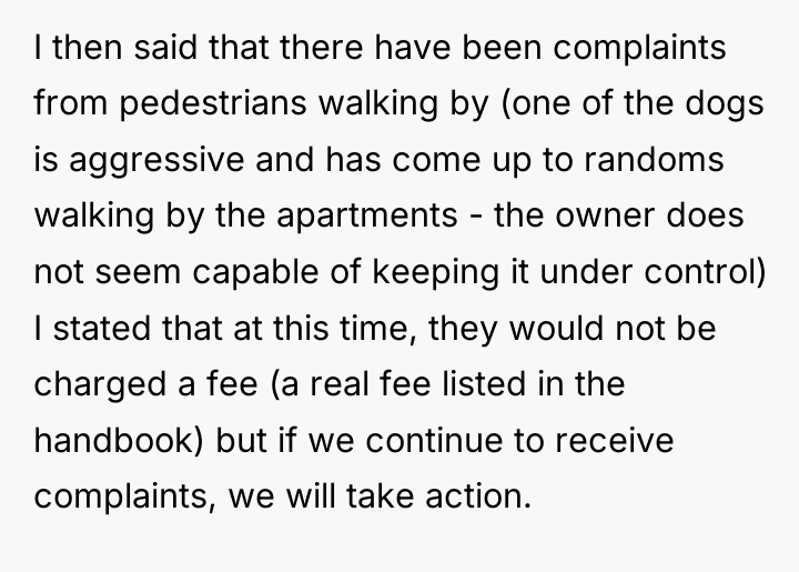 I then said that there have been complaints from pedestrians...