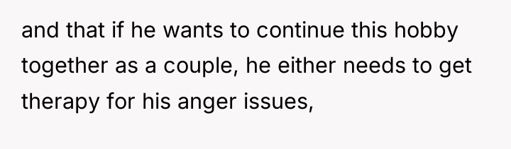 and that if he wants to continue this hobby together...